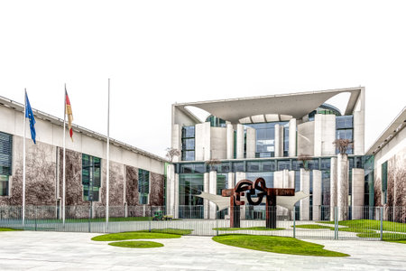 Seat of the government - German Federal Chancellery in Berlinのeditorial素材