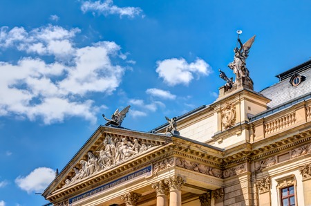 Detail view of the State Theatre of the German state Hesse in the capital Wiesbadenの写真素材
