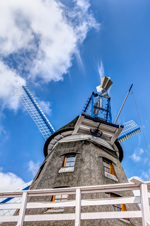 Typical Dutch windmill in Banzkow in Germanyの写真素材