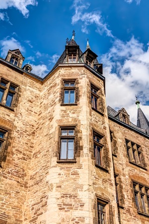 Wernigerode Castle located in the Harz mountainsの写真素材