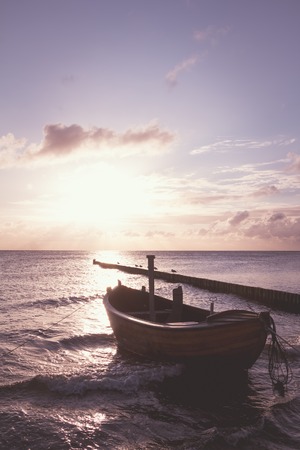 Coastline with a special dreamy mood on the beachの写真素材