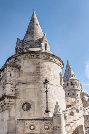 Historic Fisherman's Bastion on castle hill in Budapestのeditorial素材