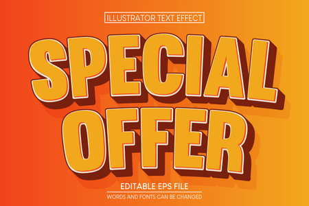 Special offer text effect editable bold and offer text styleのイラスト素材