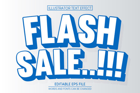 Flash sale Text Effect.editable text effectのイラスト素材