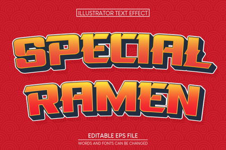 Special Ramen Text Effect.editable text effectのイラスト素材