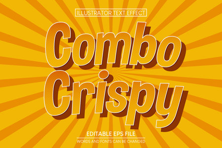Combo Crispy Text Effect.editable text effectのイラスト素材