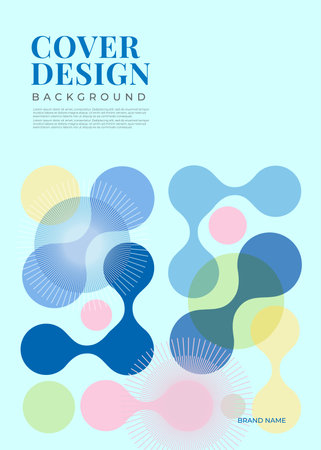 Abstract vector design elements for graphic layout. Modern background for brochure, flyer, cover, book, magazine.のイラスト素材