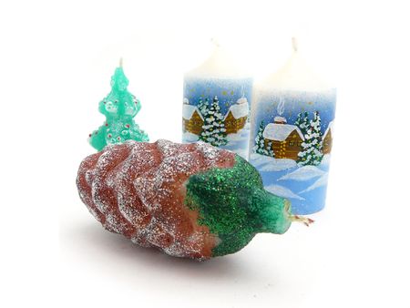 christmas candlesの写真素材