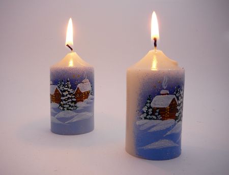 christmas candlesの写真素材