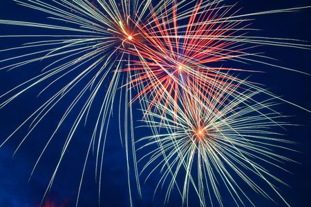 celebration fireworks in the night