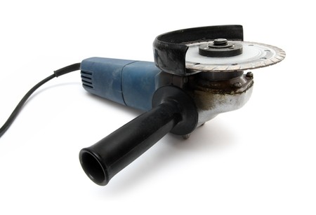 electricity hand cutting machine isoalted on whiteの写真素材