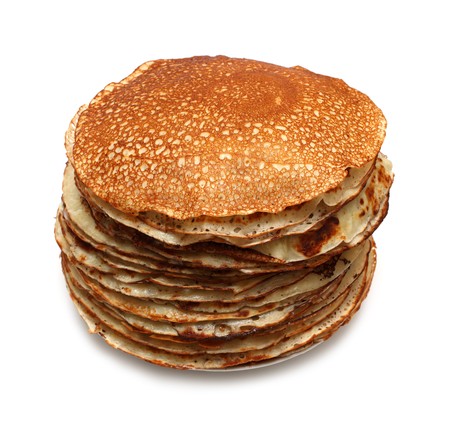 stack of pancakes - russian traditional foodの写真素材