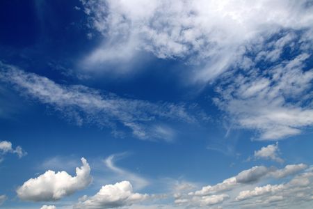 blue sky with clouds backgroundの写真素材