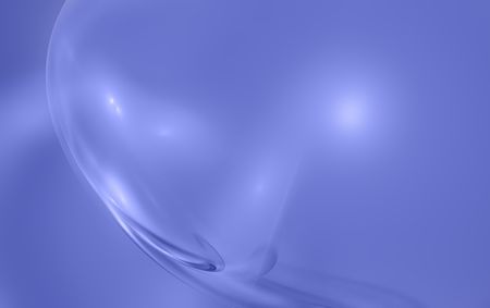 abstract blue fractal image with bubble - good for backgroundの写真素材