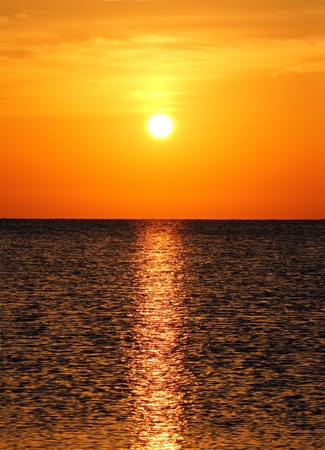 beauty landscape with sunrise over seaの写真素材