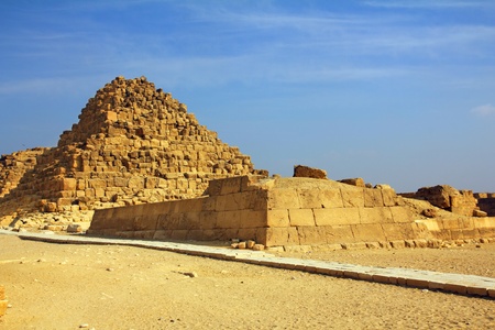 small ancient egypt pyramid in Giza Cairo