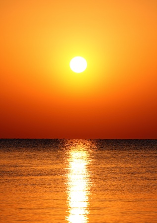 beauty landscape with sunrise over seaの写真素材