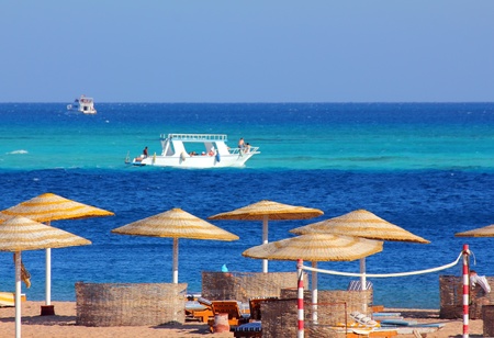 resort - turquoise sea and tropical beachの写真素材