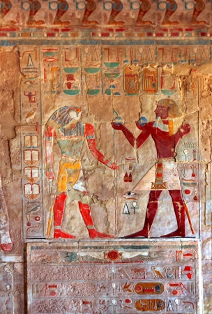 ancient egypt color images on wall in luxor ancient egypt color images on wall in luxor