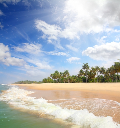 beautiful beach landscape - ocean in Indiaの写真素材