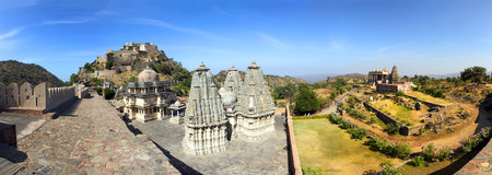 panorama of kumbhalgarh fort in rajasthan indiaのeditorial素材