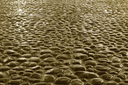 dark cobblestone road backgroundの写真素材