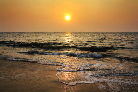 beautiful sunset on indian oceanの写真素材