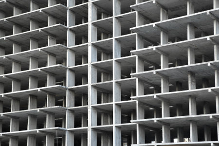 frame building under construction of concrete - backgroundのeditorial素材
