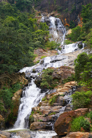 Waterfall Ella in Sri Lanka - one of the biggest waterfalls in countryの写真素材