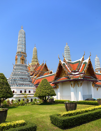 Wat Phra Kaew temple in Grand Palace, Bangkok, Thailandの写真素材