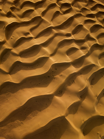 Aerial top view on sand dunes in Sahara desert, Africa
の写真素材