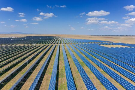 many panels of solar cells