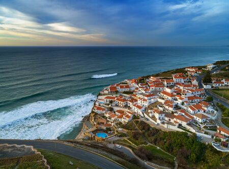 Coastal town Azenhas do Mar in Portugalの写真素材