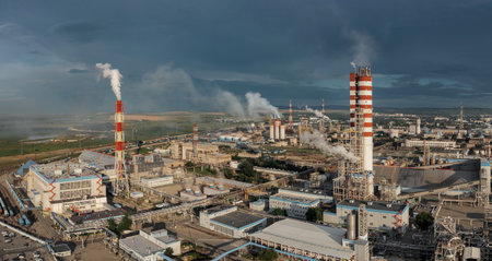oil and gas refinery plantの写真素材