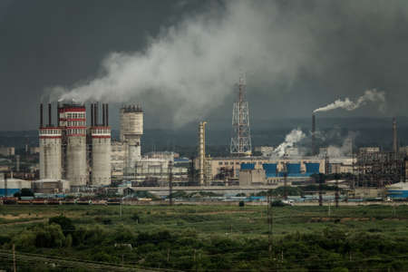 Oil and gas refinery plantの写真素材