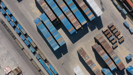 Cargo terminal aerial viewの写真素材