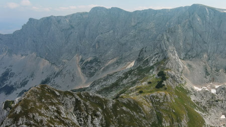 Aerial view on mountains in the park Durmitor, Montenegroの写真素材