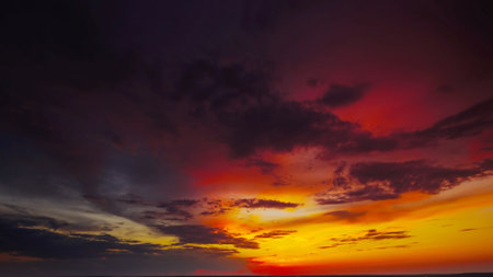Beautiful sunrise sky backgroundの写真素材
