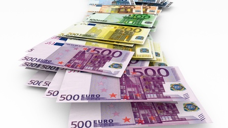 Euro banknotesの写真素材