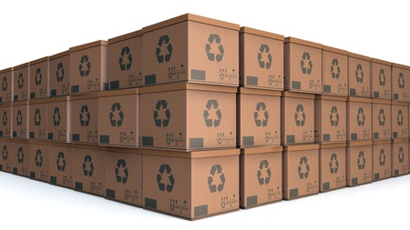 Boxes stackedの写真素材
