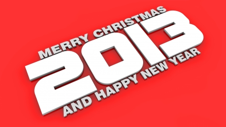 2013 merry christmas and happy new yearの写真素材