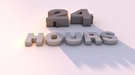 Open 24 hoursの写真素材