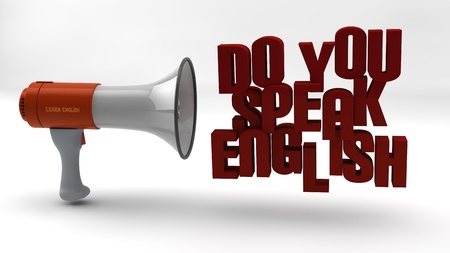 Do you speak english の写真素材