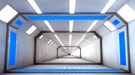 Futuristic corridorの写真素材