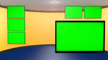 3d set and chroma keyの写真素材