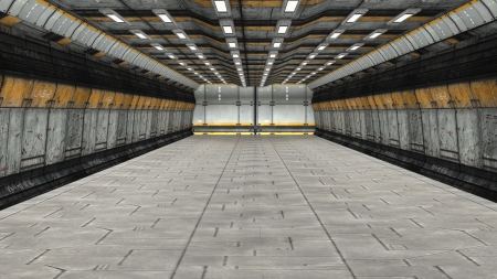 Futuristic interior  SCIFIの写真素材