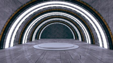 Futuristic corridorの写真素材
