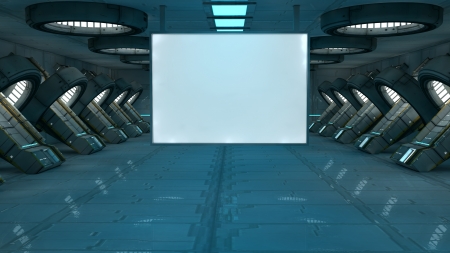 Futuristic interior  SCIFIの写真素材