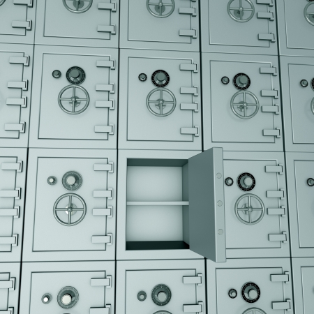 Safe-deposit boxの写真素材