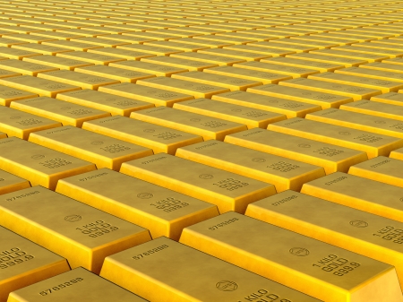 Gold bullionの写真素材